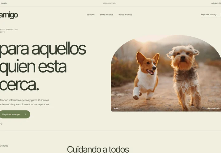Primera pantalla del sitio. amigo