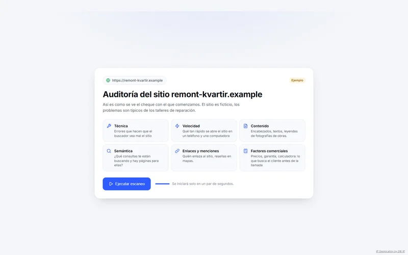 Ejemplo de auditoría SEO de un sitio web